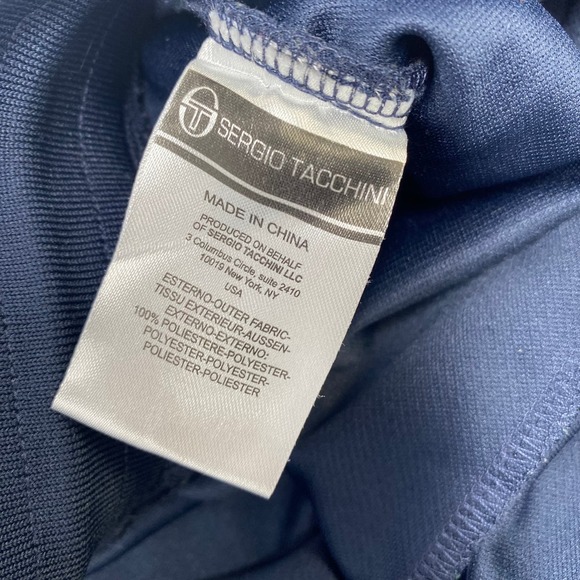 Sergio Tacchini Large‎ Navy Blue Stretch Waist Drawstrings Joggers - Picture 4 of 7